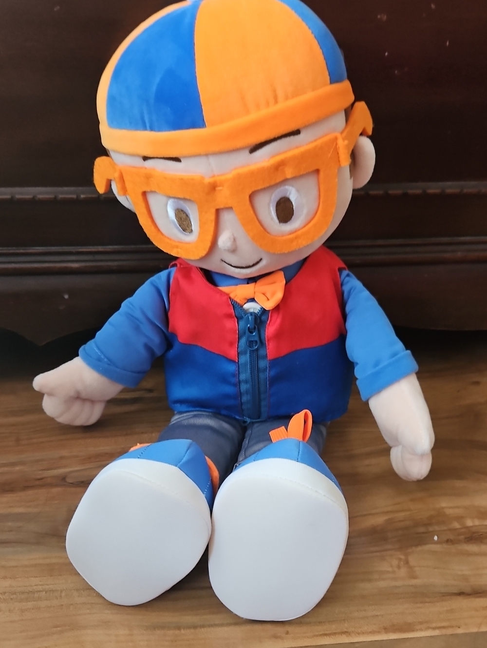 Plush Kids Blippi Doll - Blue & Orange